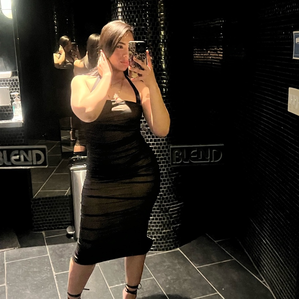 Black Halter Neck Oh Polly Dress